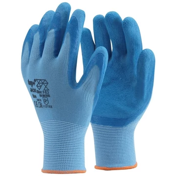 JACK latex mártott PE védőkesztyű, csúszásmentes, érdesített tenyér JACK latex mártott PE védőkesztyű, csúszásmentes, érdesített tenyér