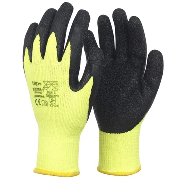 WINTER latex mártott védőkesztyű (narancs), téliesített, kevertszálas, erős kopásállóság WINTER latex mártott védőkesztyű (narancs), téliesített, kevertszálas, erős kopásállóság
