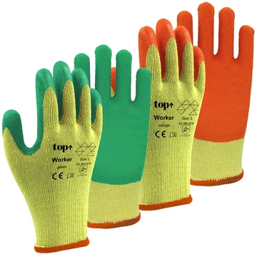 WORKER (LX600) latex mártott védőkesztyű (zöld), kevertszálas alapú, csúszásbiztos WORKER (LX600) latex mártott védőkesztyű (zöld), kevertszálas alapú, csúszásbiztos