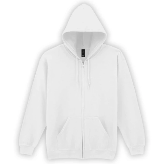 GILDAN HEAVY BLEND pulóver | Kapucnis - cipzáros | Fehér GI18600WH-L