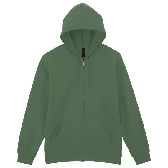 GILDAN SOFTSTYLE pulóver | Kapucnis - cipzáros | Military Green GISF600MI-L