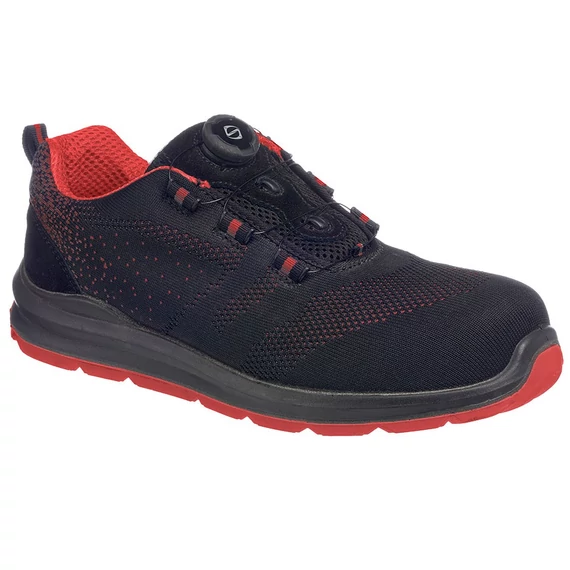 PORTWEST COMPOSITELITE FT08 munkavédelmi félcipő | Fekete-piros | S1P SRC PW-FT08BKD-43