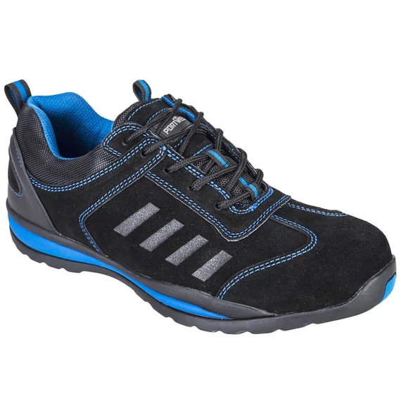 PORTWEST STEELITE LUSUM FW34 munkavédelmi félcipő | Fekete-kék | S1P SRC HRO PW-FW34BLU-43